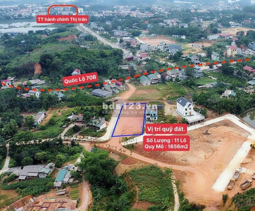 Cần bán lô đất thị trấn Hạ Hòa Phú Thọ giá 730 triệu vị trí đắc địa