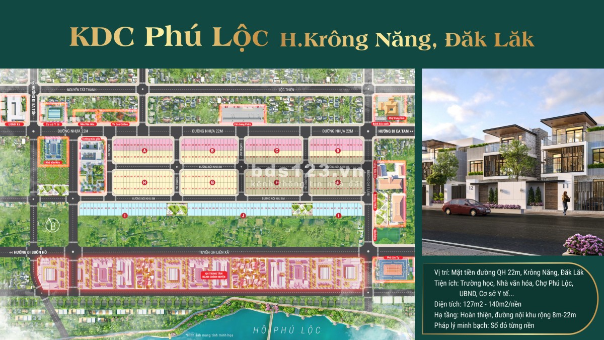 Suất nội bộ đất nền sổ đỏ hồ sinh thái KDC Phú Lộc, Xu hướng đầu tư mới tại Tây Nguyên LH 0905272789