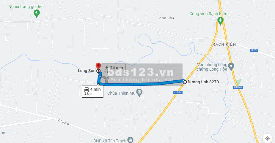 Chính chủ cần bán miếng đất tại xã Long Sơn, Cần Đước, Long An, LH 0903 902 809