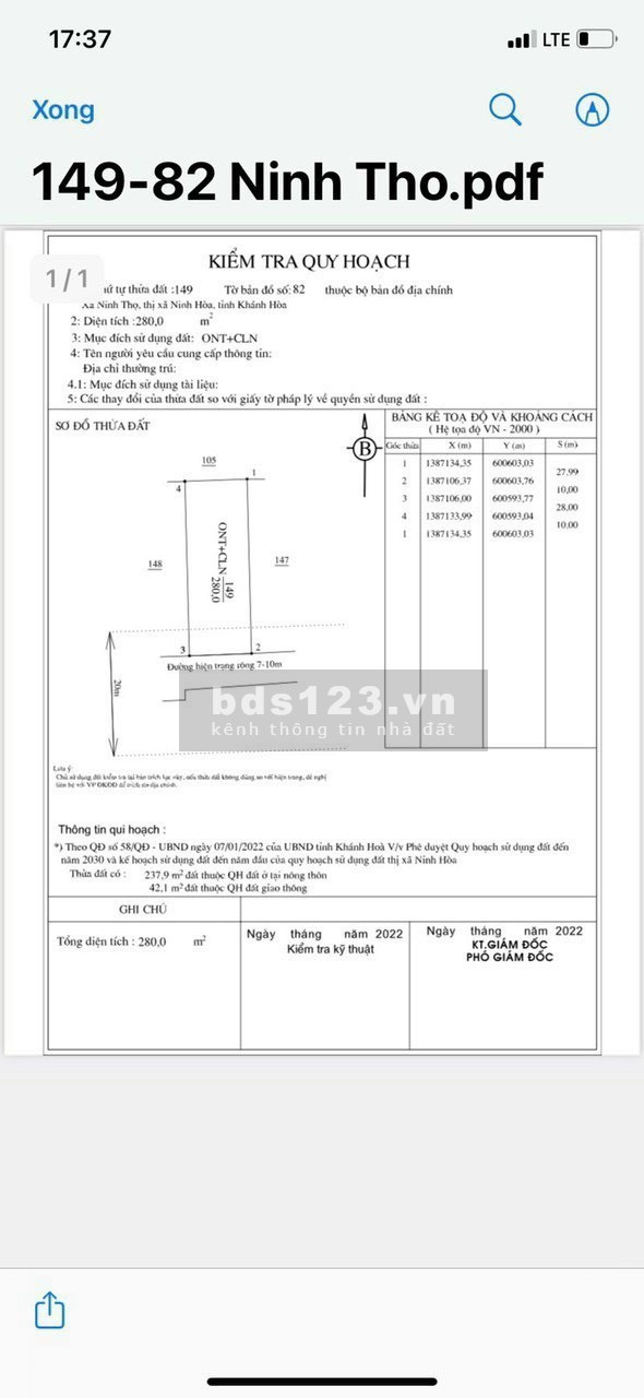 Ninh Điền - Ninh Thọ em còn lô ngang 10m, đường QH20m giá tốt