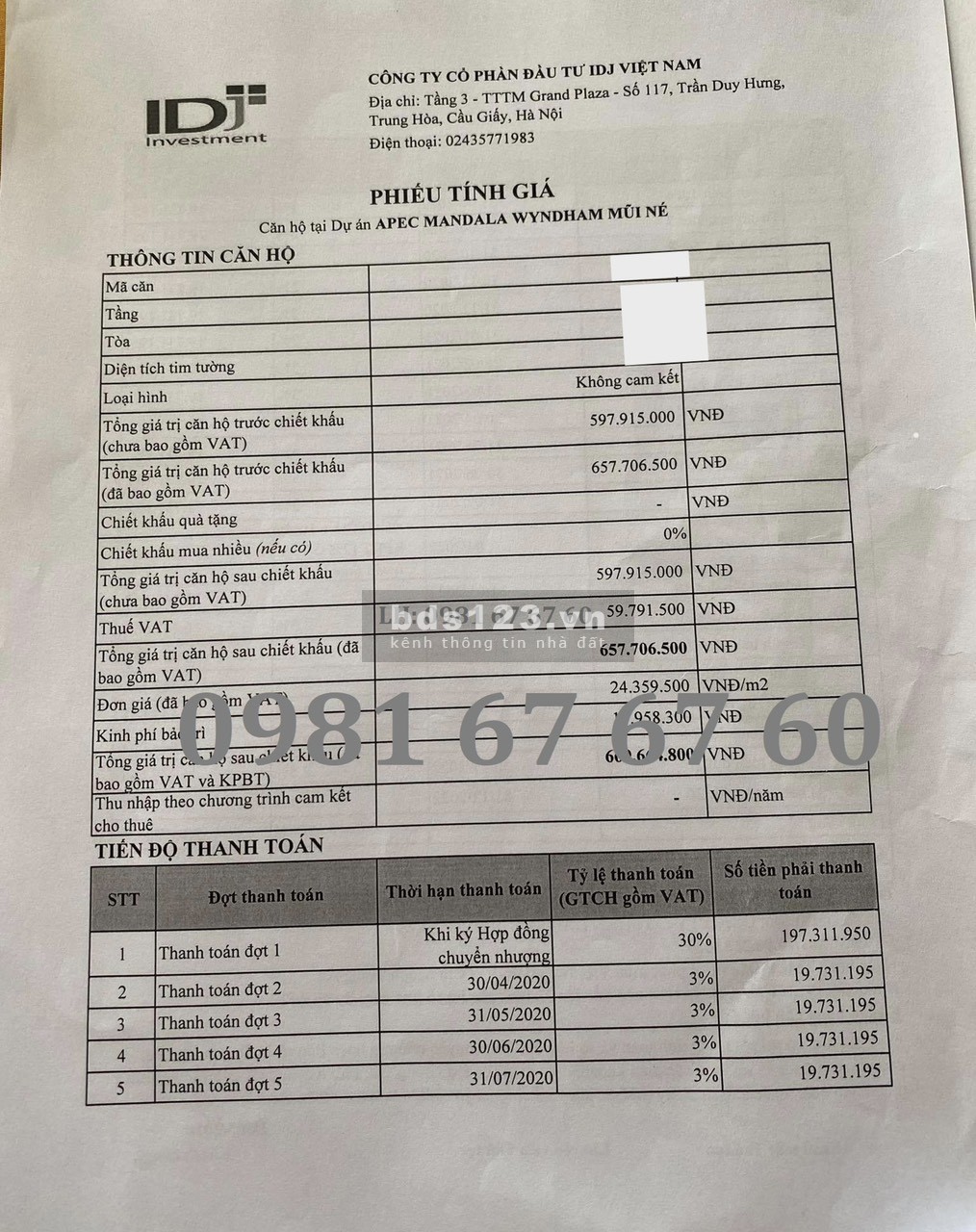 Ngộp tiền bán rẻ căn Apec 1pn giá chỉ 650 triệu giá 100% căn hộ đã bao gồm VAT