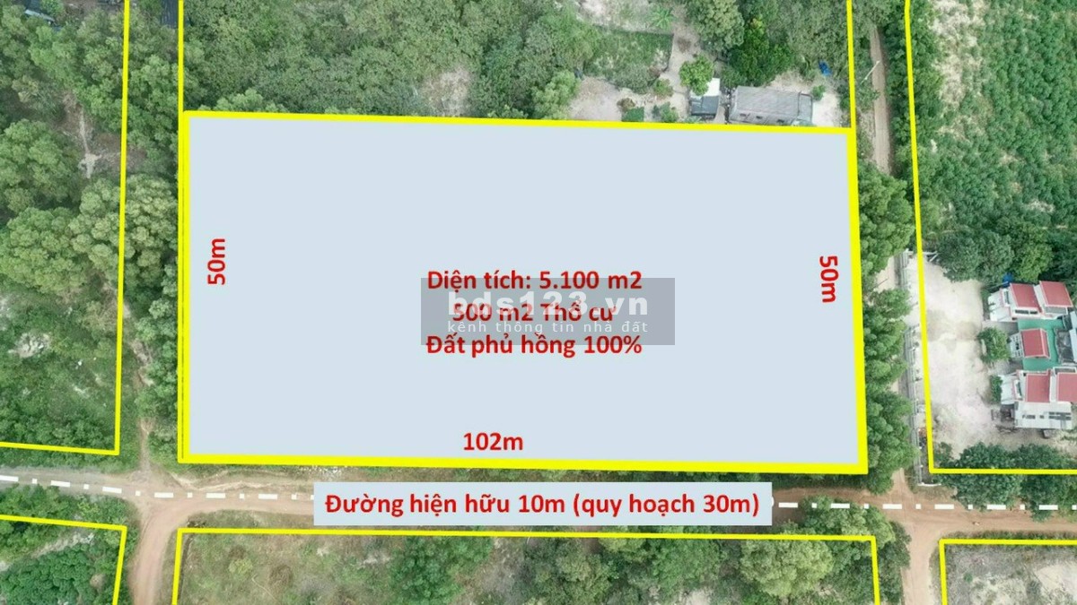 Cực hiếm lô đất 100x48m 3 mặt tiền sau chợ Sơn Mỹ vị trí đẹp