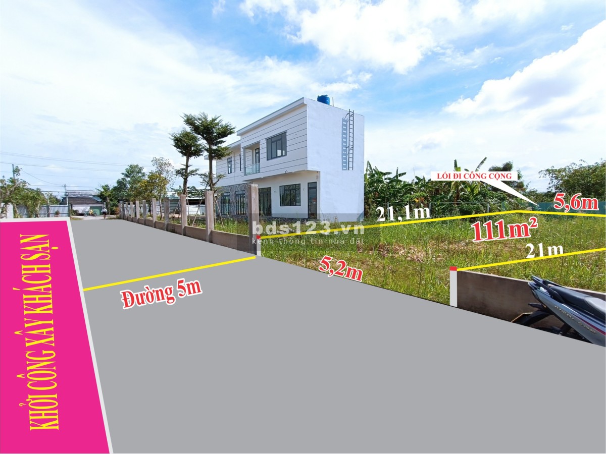 Bán đất vị trí đẹp 2 mặt tiền đường gần ủy ban nhân dân xã Long Cang