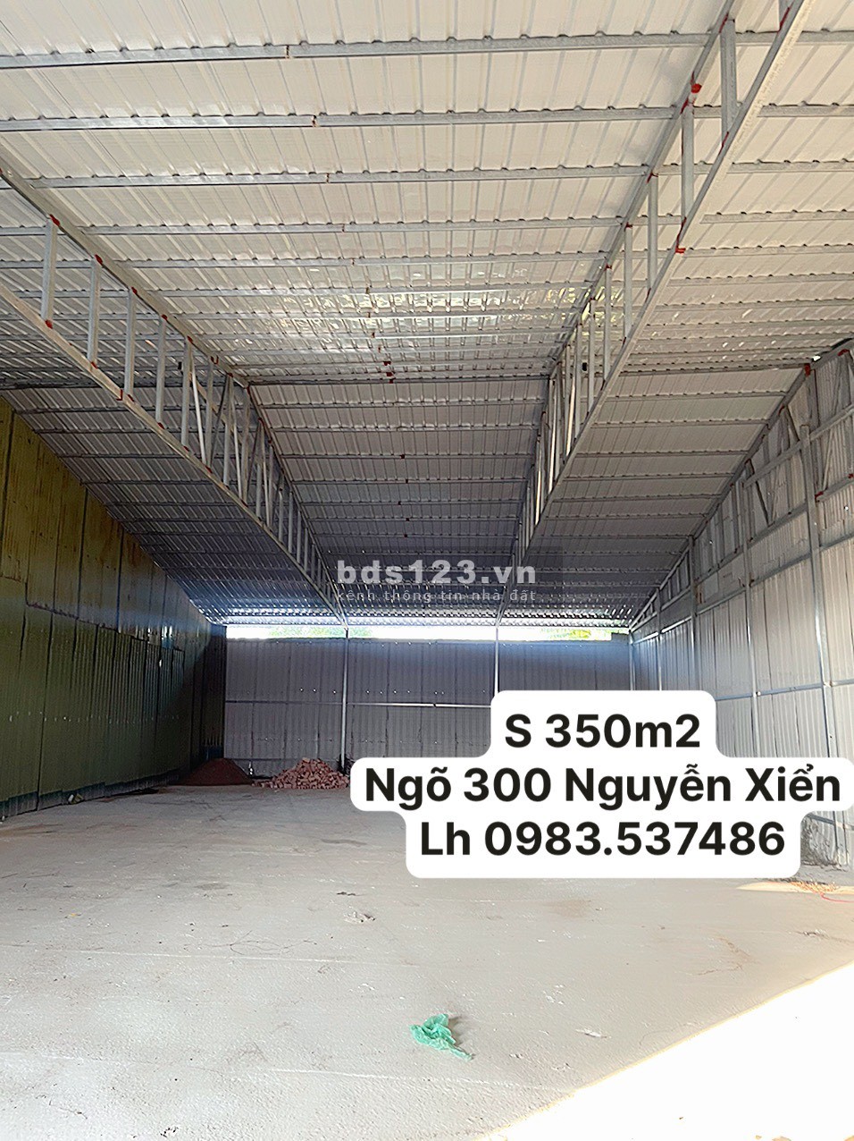 Cho thuê kho xưởng 350m2 ngõ 300 Nguyễn Xiển Tân triều Thanh Trì