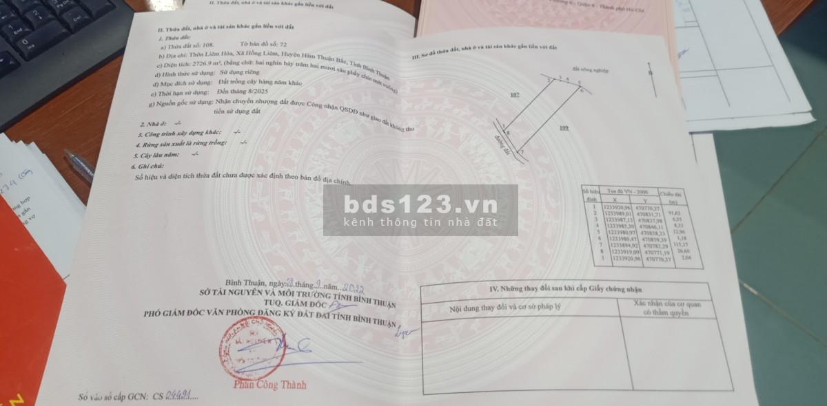 Bán đất vườn miễn thuế, chuyển đổi tự do giá tốt đầu tư