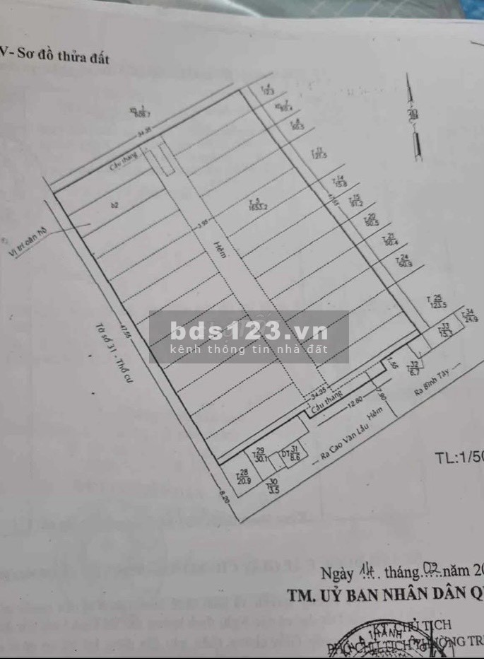 Bán căn hộ diện tích sử dụng 90m2 chung cư 43 Bình Tây Quận 6