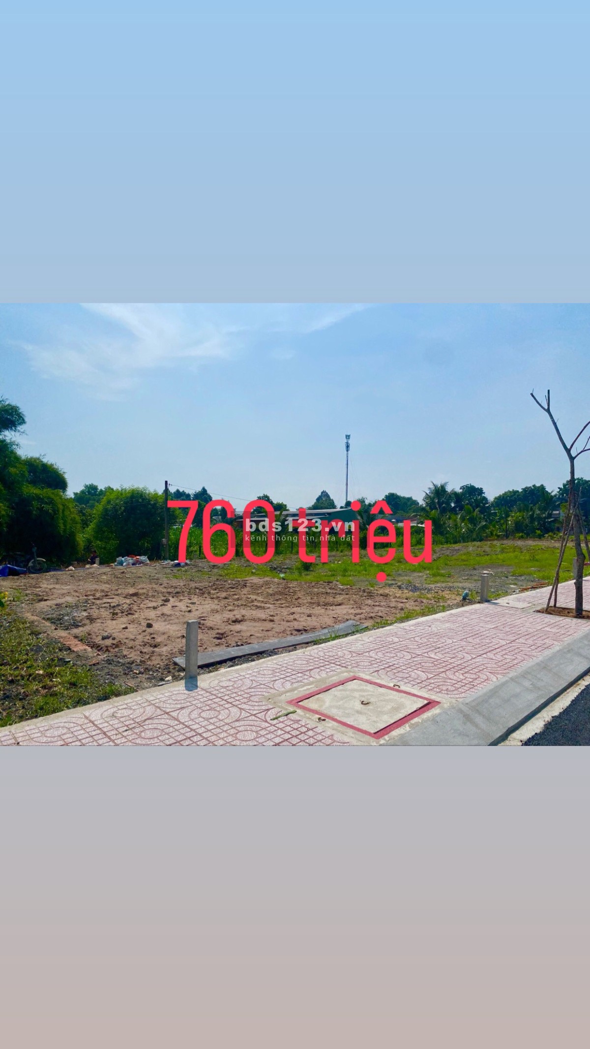 2 lô đất duy nhất diện tích 110m2, giá 760 triệu, sát thị trấn Củ Chi