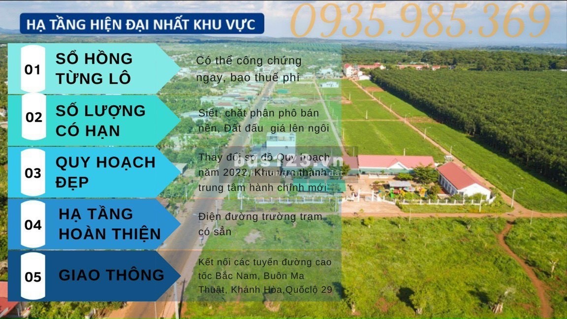 Cần bán 2 lô liền kề ngay chợ Phú Lộc Krong Năng - tiện kinh doanh