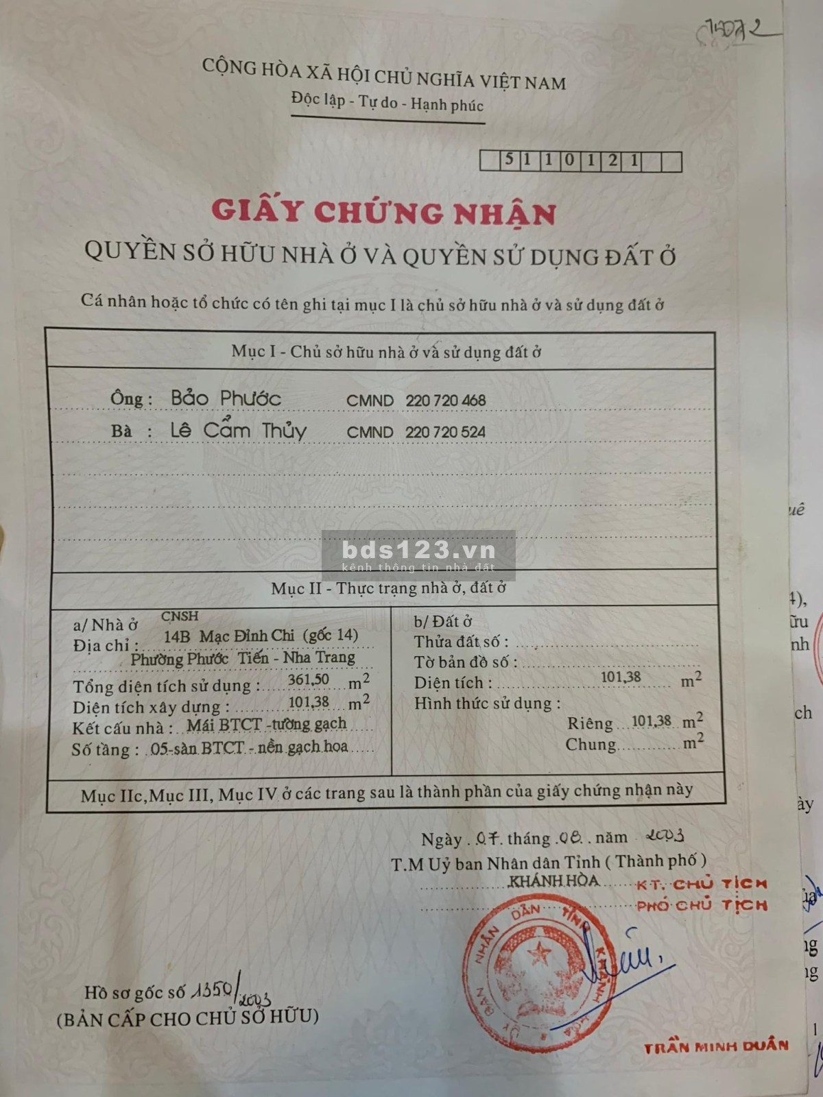 Bán nhà 5 tầng đường Mạc Đĩnh Chi trung tâm thành phố Nha Trang giá đổ nợ