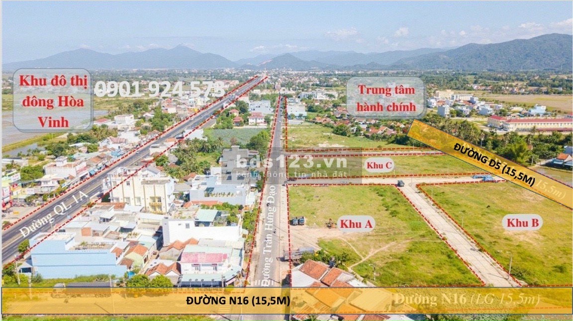 Cần bán lô 2 đất mặt tiền Đông Hòa, Phú Yên, cách sân bay Tuy Hòa đúng 5 phút