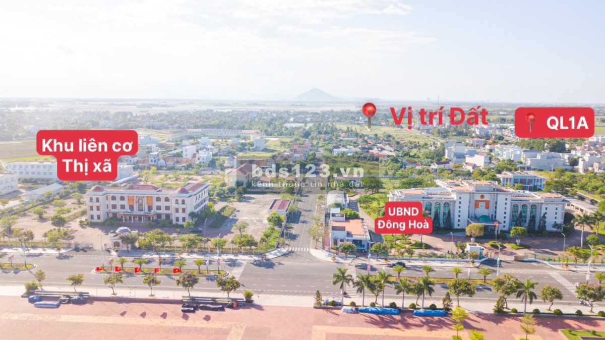 Cần bán lô 2 đất mặt tiền Đông Hòa, Phú Yên, cách sân bay Tuy Hòa đúng 5 phút