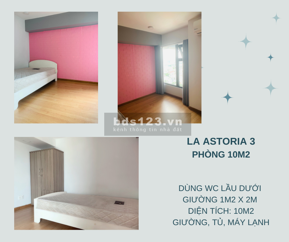 Share phòng với nữ trong căn hộ La astoria 3, dùng wc riêng