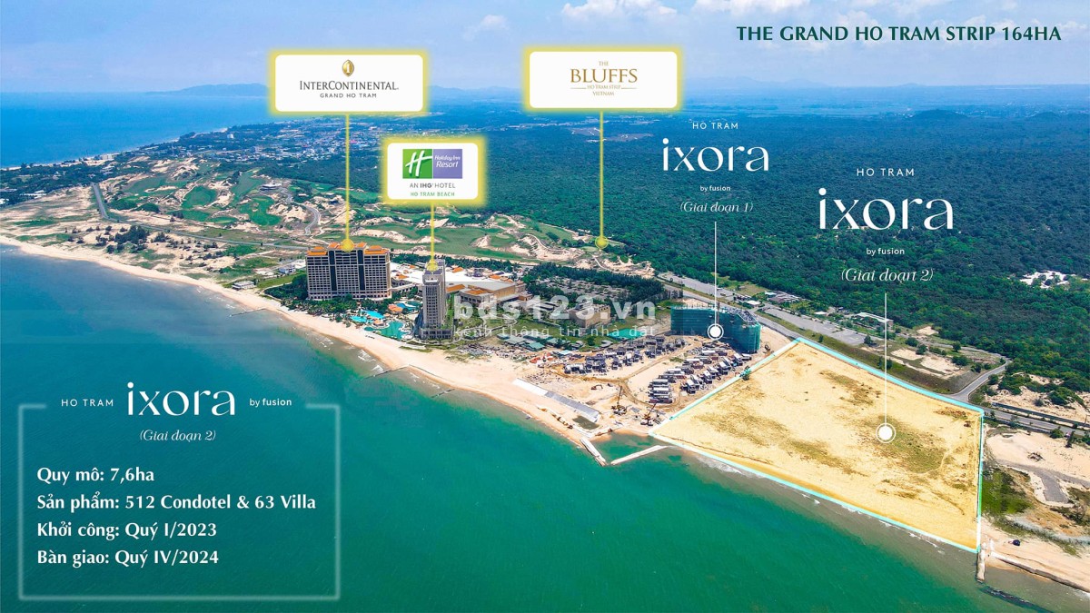 Căn Hộ Biển Có Hồ Bơi Riêng, ngay Sân GOLF, CASINO, Chỉ 3.5 tỷ, DT 75m2. Ixora Hồ Tràm, CK 9.5%