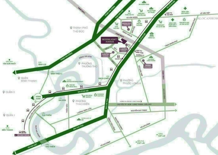 Vị trí đắc địa dự án chung cư Moonlight Avenue Vị trí đắc địa dự án chung cư Moonlight Avenue