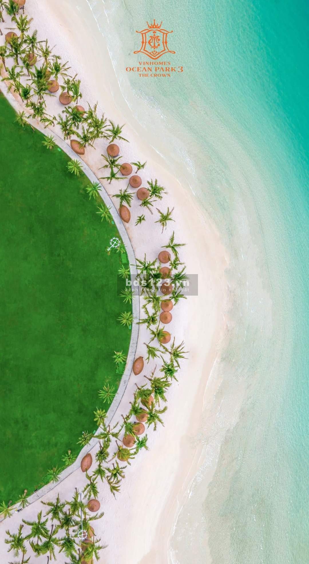 Bán BTLK 75m² mặt trục chính Vịnh Tây đại đô thị The Crown Vinhomes Ocean Park 3 giá 3,5 tỷ