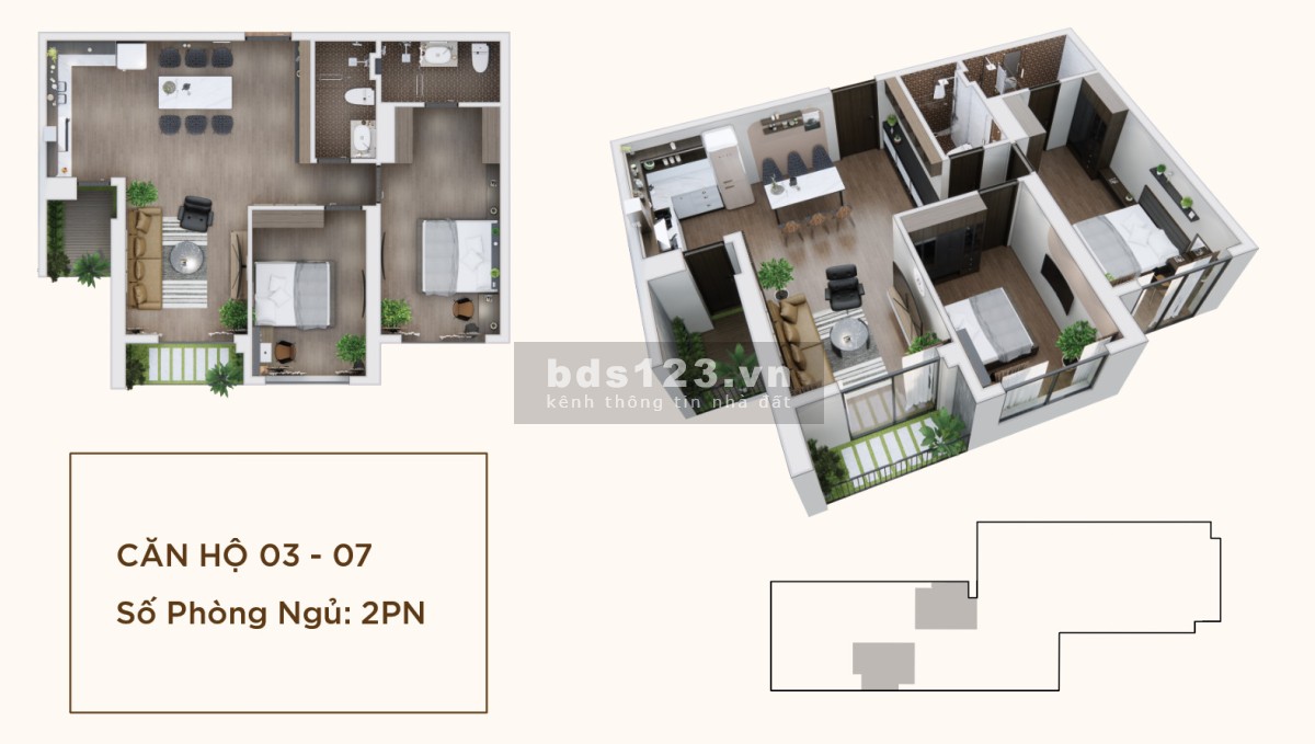 Chiết khấu 3,5% và tặng gói nội thất 100 triệu Căn 2 ngủ 79,62m2 tại HOÀNG THÀNH PEARL