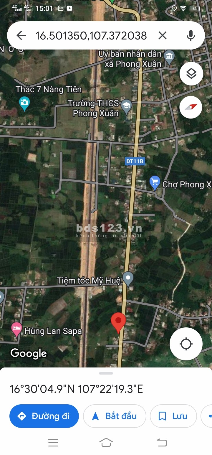 Bán đất mặt tiền 31m đường Tỉnh Lộ 11B Phong Xuân vị trí kinh doanh tốt thực tế sử dụng hơn 400m2