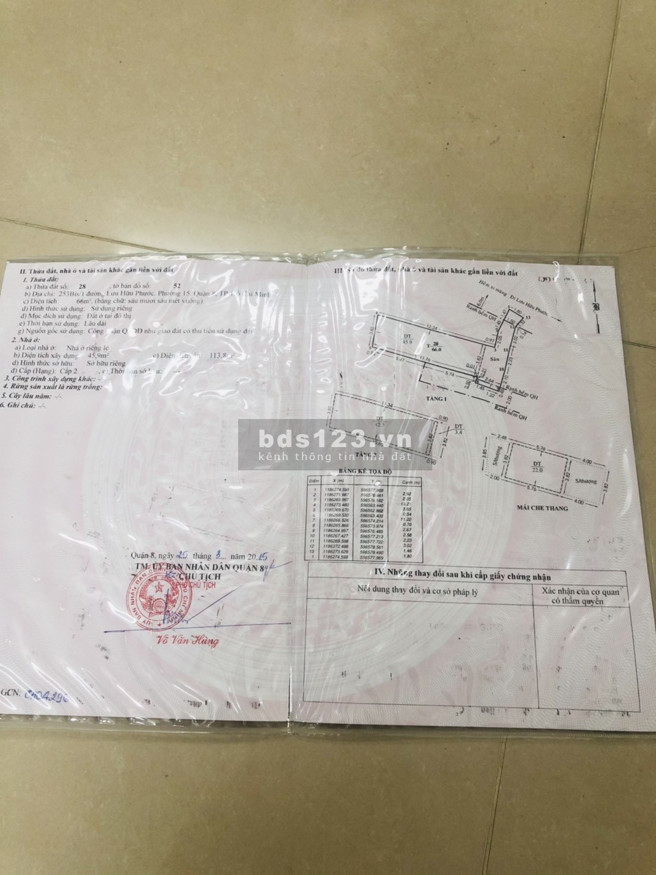 Bán nhà 1 lầu 1 sân thượng hẻm xe hơi Lưu Hữu Phước P15 Quận 8