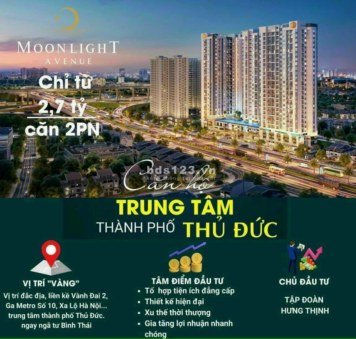 Cập nhật bảng giá tháng 10 của căn hộ Moonlight Avenue Thủ Đức- Tập đoàn Hưng Thịnh