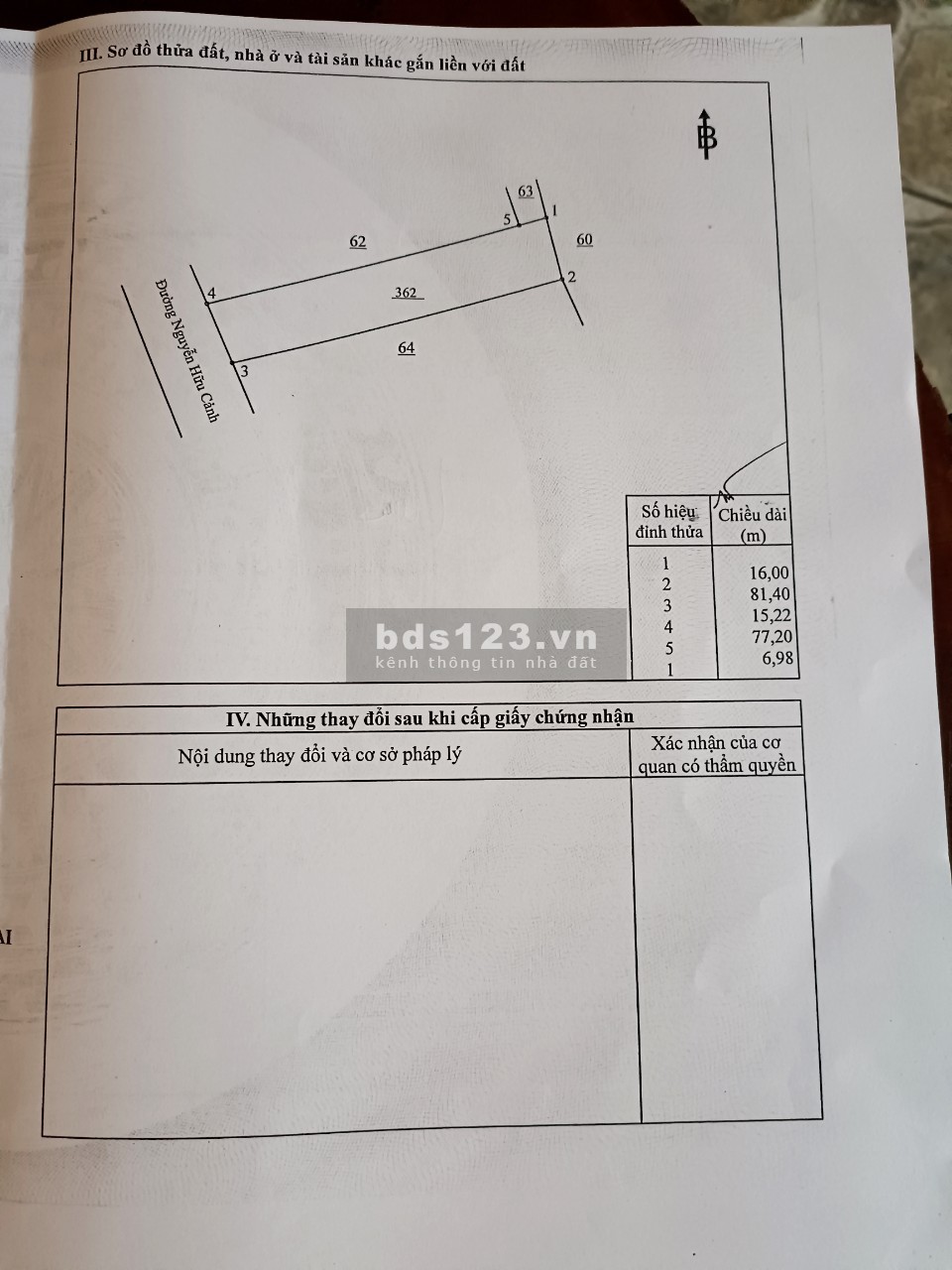 Cần bán 2282m2 đất mặt tiền đường lớn Nguyễn Hữu Cảnh, Nhơn Trạch, Đồng Nai, giá chỉ 40 triệu/m2