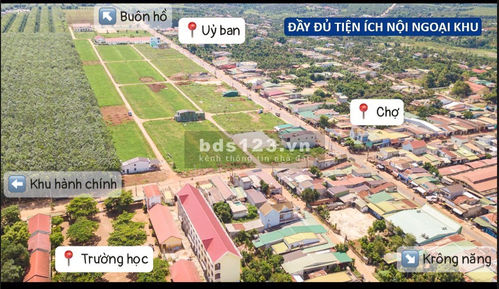 Chỉ 7tr/m2 Sở hữu Đất nền Sổ đỏ trung tâm hành chính mới ĐakLak
