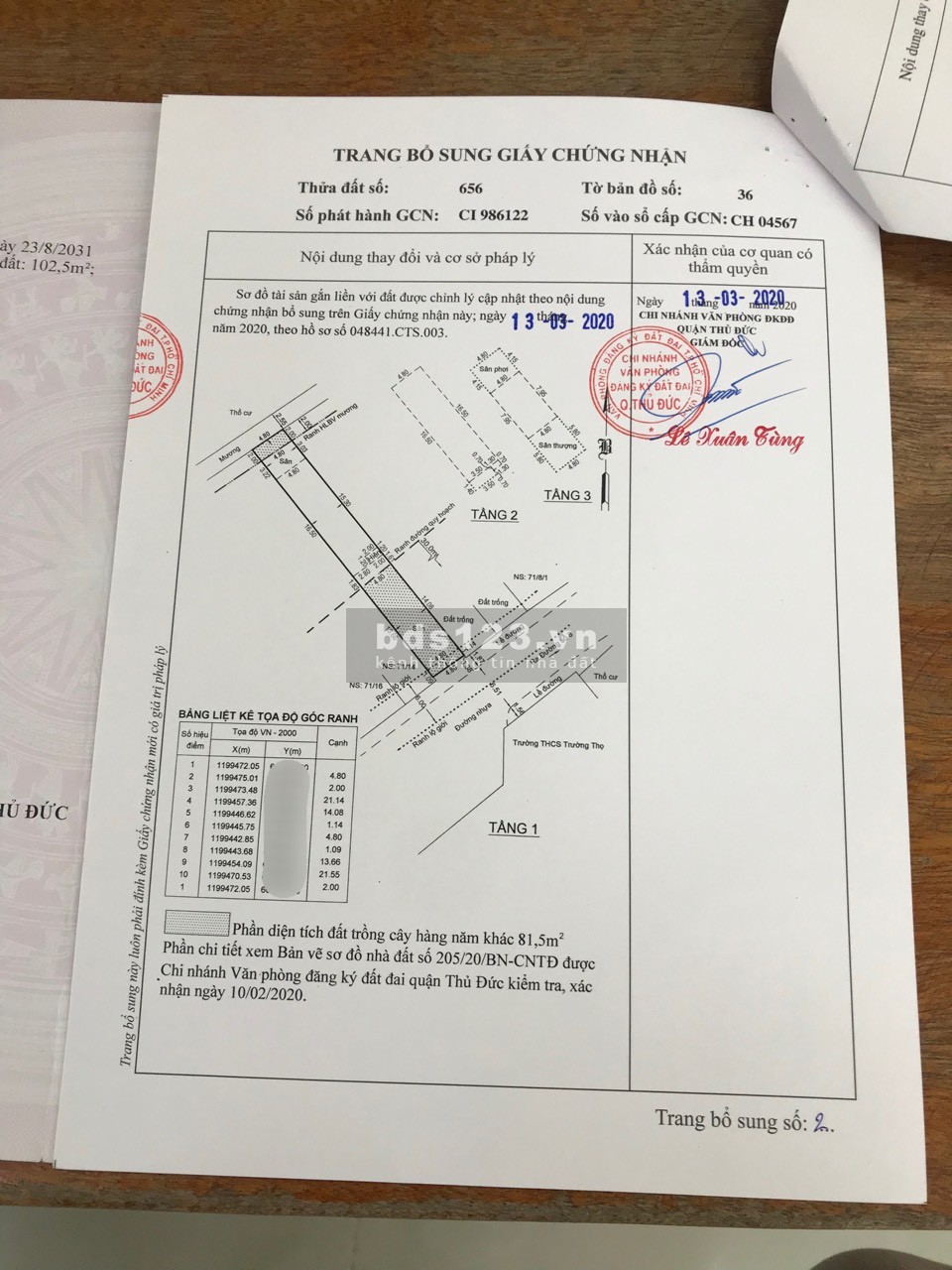 Bán nhà 2 lầu mới xây Đường số 8 P.Trường Thọ Tp Thủ Đức