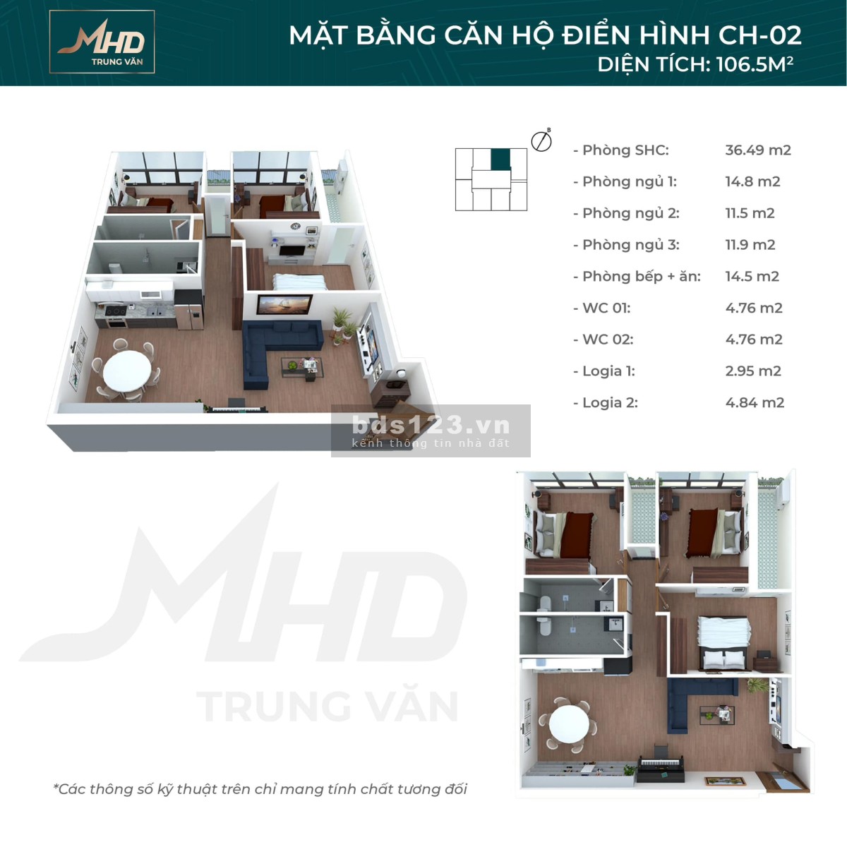 Chỉ 1.2 tỷ sở hữu ngay căn hộ 3pn cao cấp MHD Trung Văn hỗ trợ vay LS 0% tặng 250 triệu, nội thất