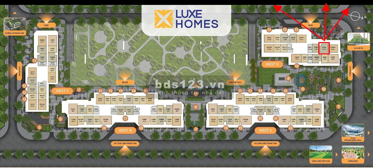 Bán căn hộ 2PN 60m2 nội thất hàng đầu thế giới Masteri West Height - Smart City giá 2.7 tỷ