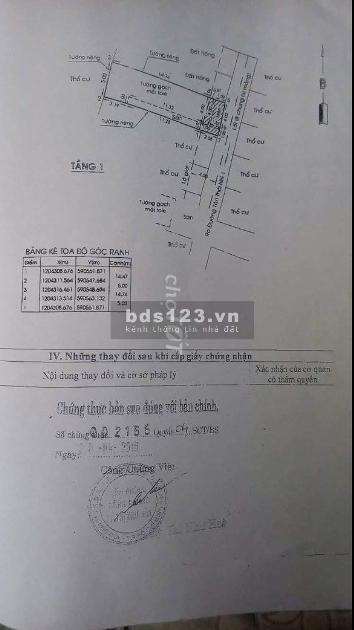 Bán nhà hẻm xe ba gác Tân Thới Nhì, huyện Hóc Môn, DT 85m²