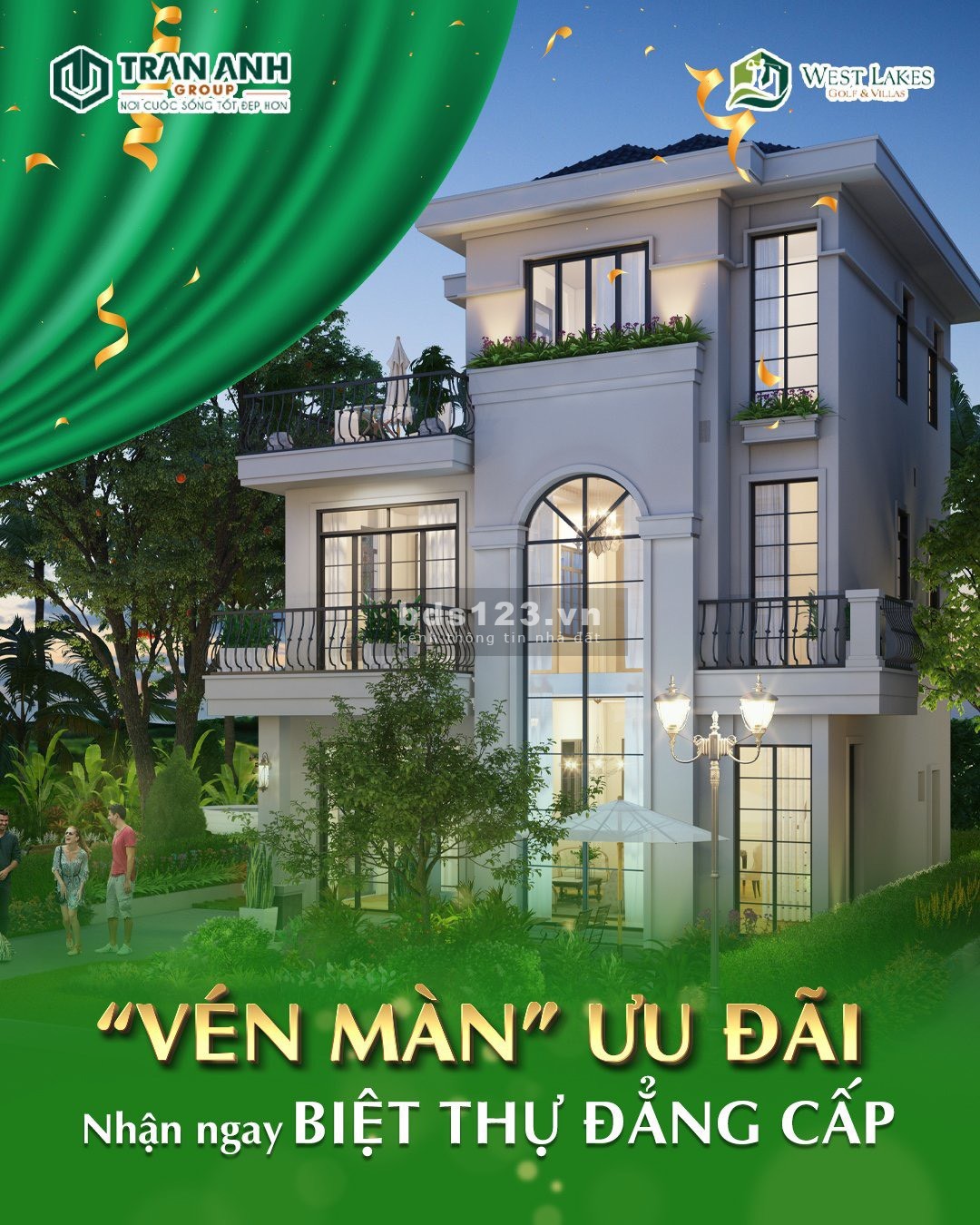 Bán nhanh - Thanh lí gọn căn biệt thự khách gửi view mặt tiền sân Golf - SHR vĩnh viễn, Góp 18 tháng