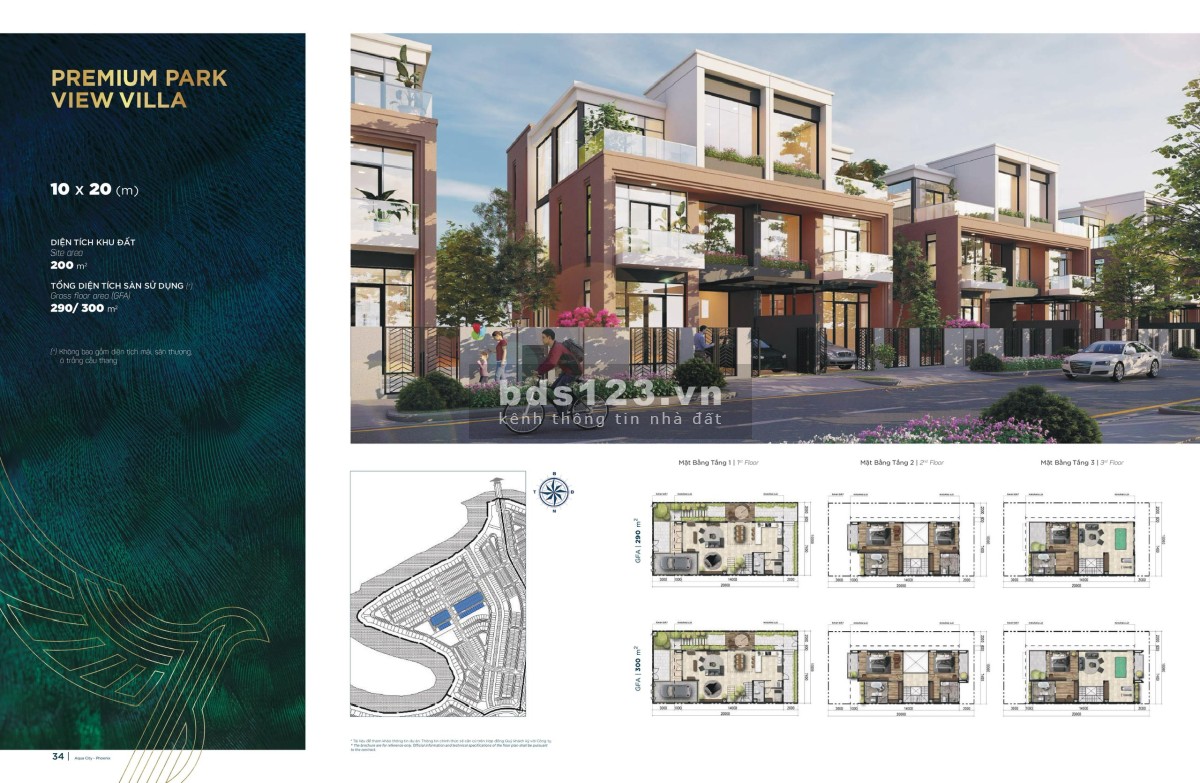 Bán biệt thự song lập 10 x 20m view căn Góc duy nhất liền kề kênh đào xuyên tâm