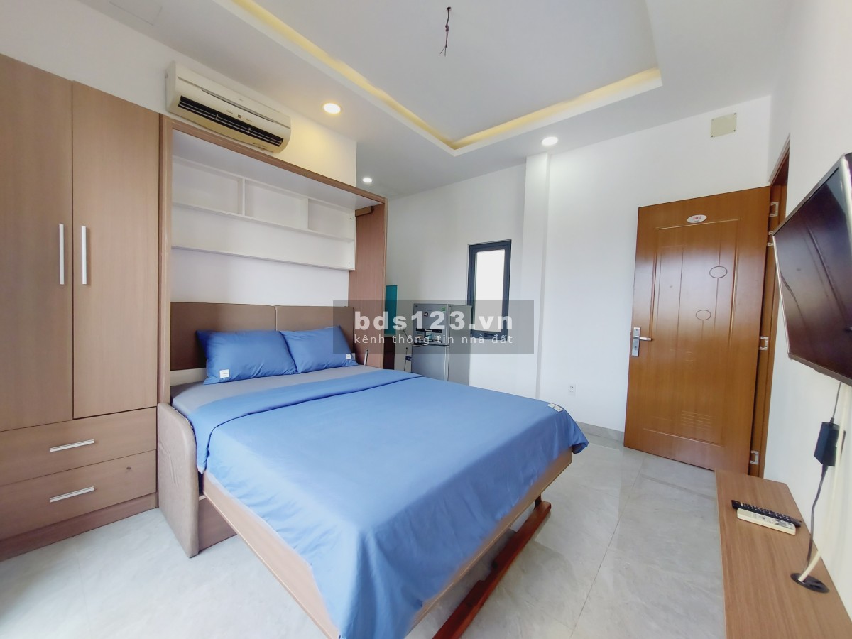 Căn hộ Studio Pancon thoáng mát bếp ngăn cách thiết kế đầy đủ nội thất hiện đại Thảo Điền