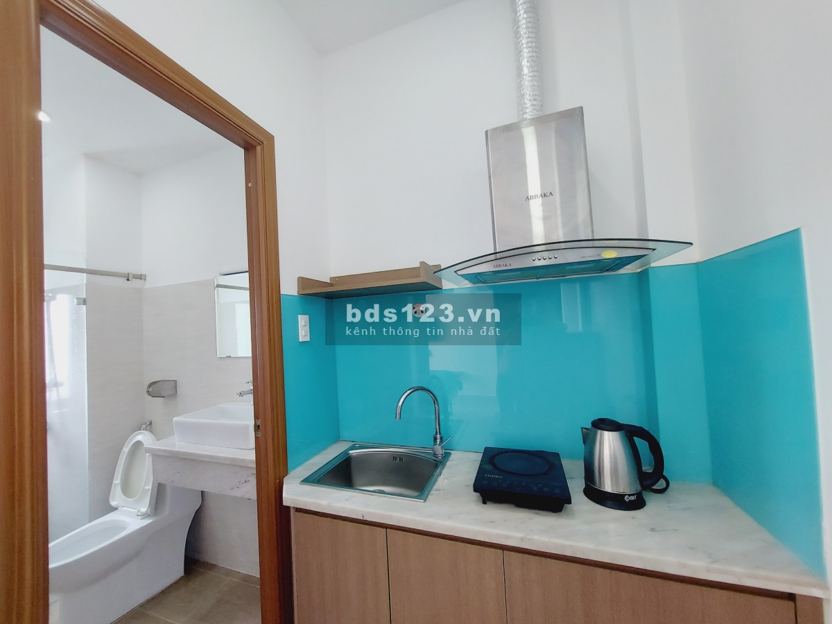 Căn hộ Studio Pancon thoáng mát bếp ngăn cách thiết kế đầy đủ nội thất hiện đại Thảo Điền