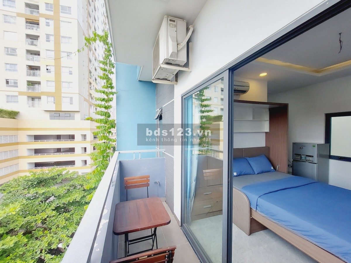 Căn hộ Studio Pancon thoáng mát bếp ngăn cách thiết kế đầy đủ nội thất hiện đại Thảo Điền