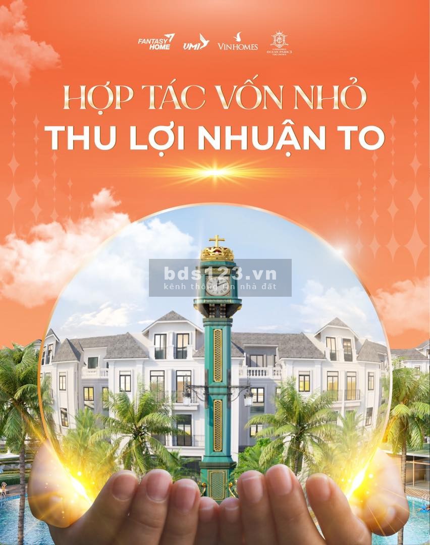Đầu tư biệt thự, liền kề, shophouse The Crown Vinhomes Ocean Park 3 chỉ từ 50 Triệu