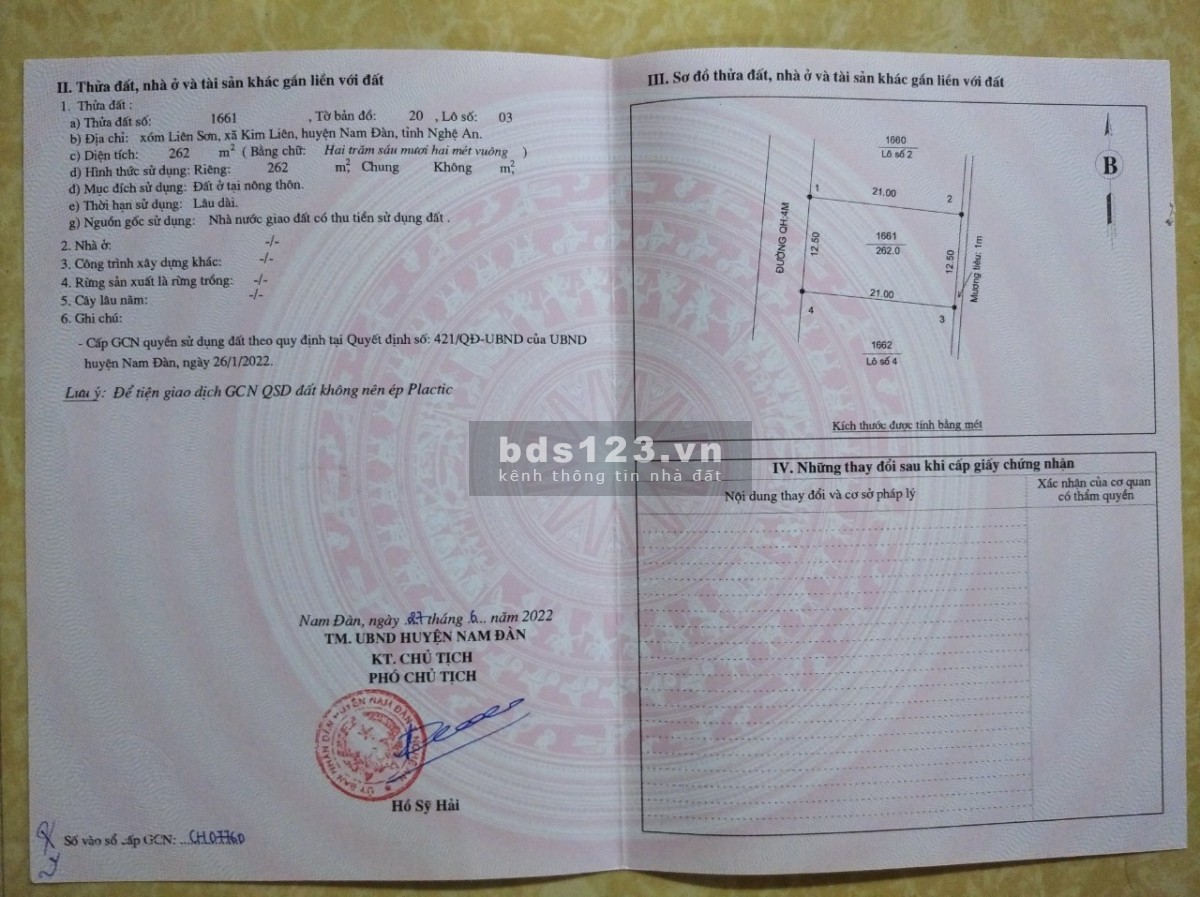 Bán Đất Giá Sốc, Đất Quy Hoạch Khu Dân Cư Mới Tại Xã Kim Liên, Tỉnh Nghệ An