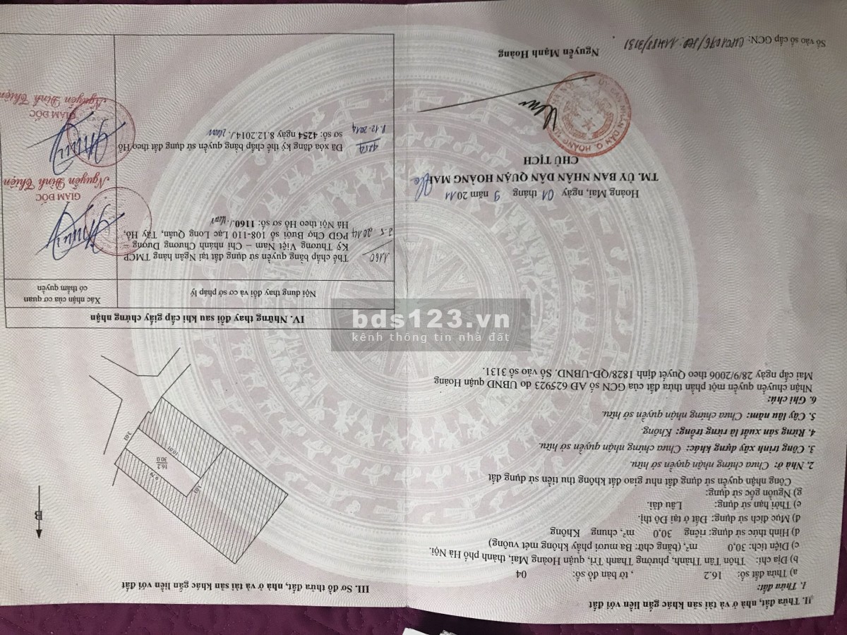 Đất sổ đỏ chính chủ ngõ 607 đường Nguyễn Khoái liên hệ 0912282903