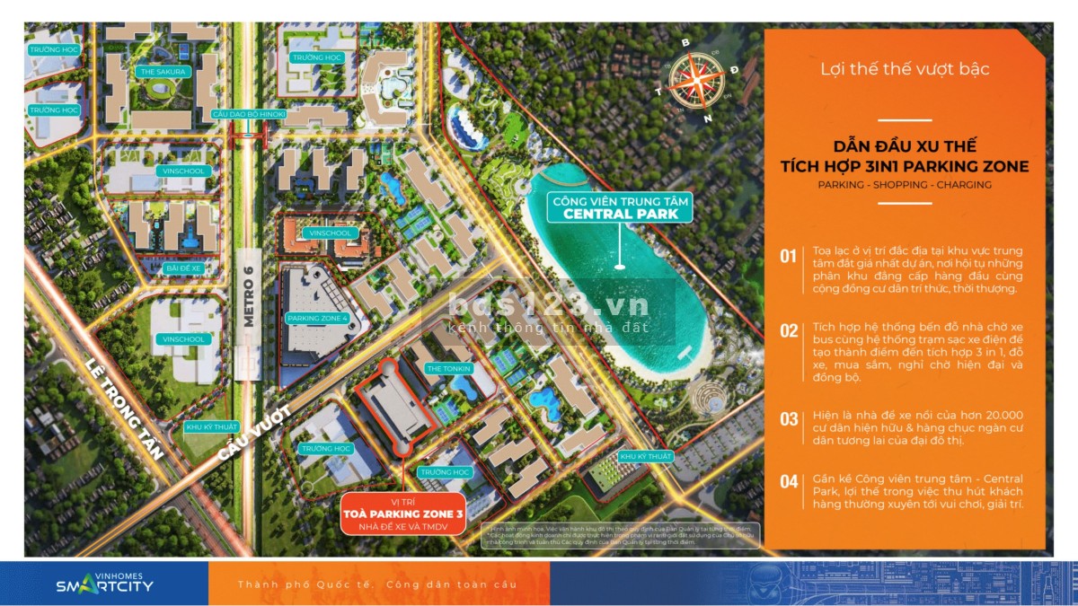 Bán shop chân đế Vinhomes Smart City giá rẻ 70tr/m2