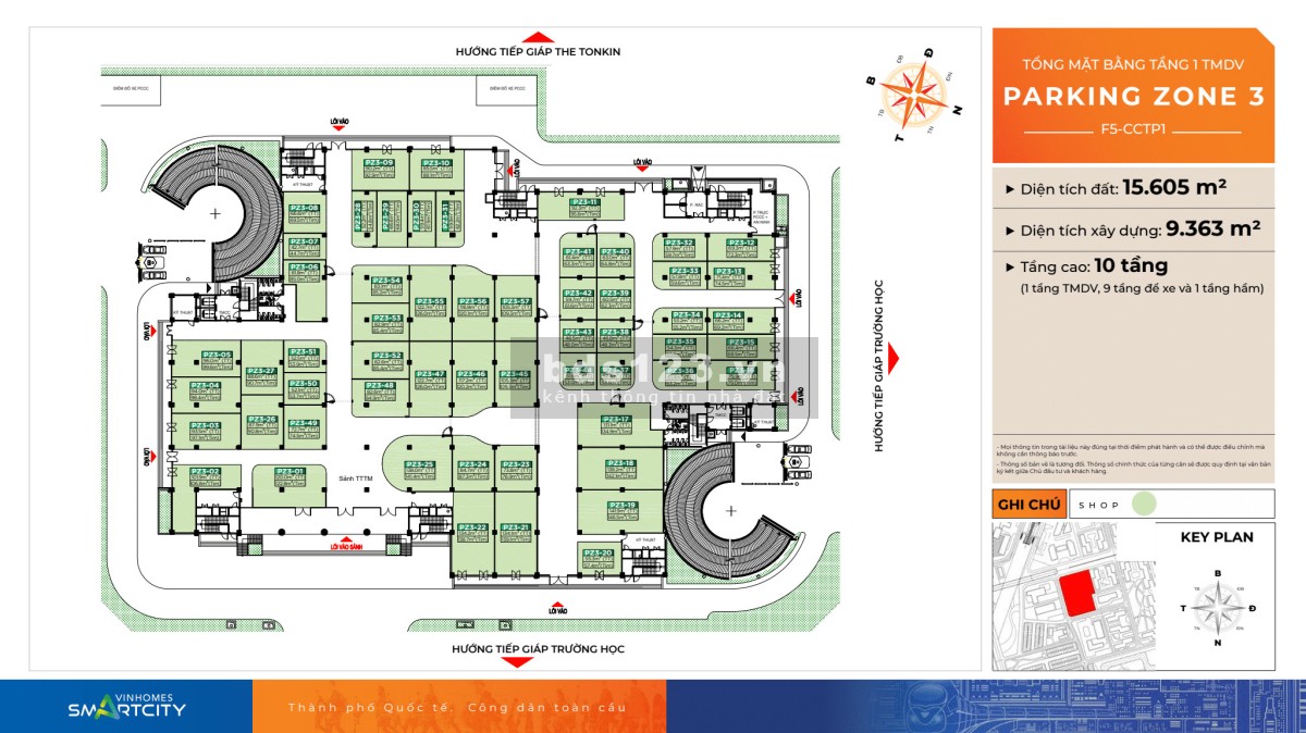Bán shop chân đế Vinhomes Smart City giá rẻ 70tr/m2