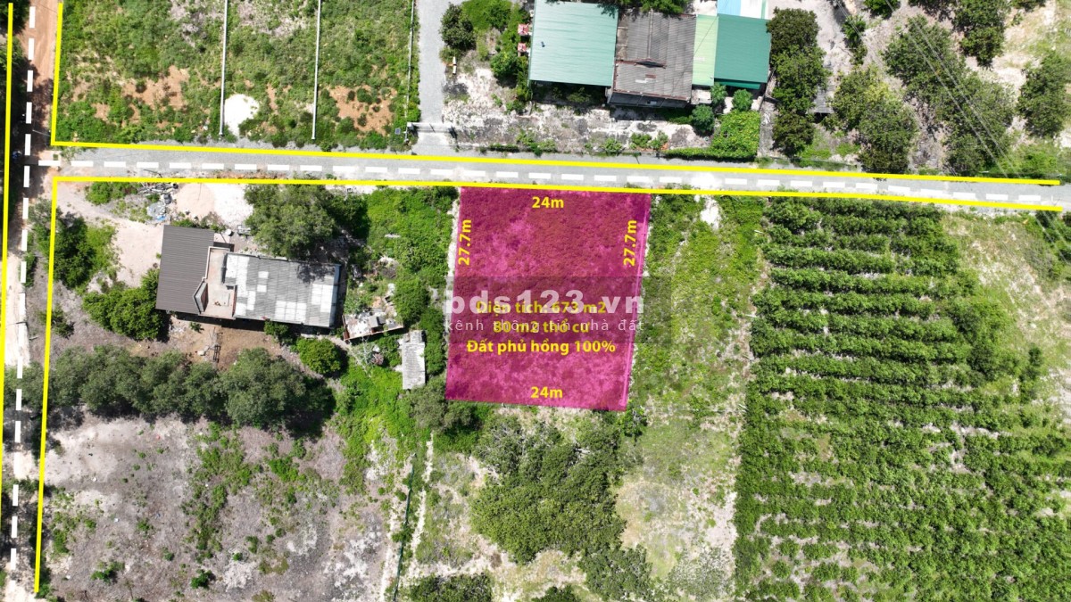 Bán nhanh lô đất 24×27.7m thôn 1 gần KCN Becamex Vsip (đất phủ hồng 100%)
