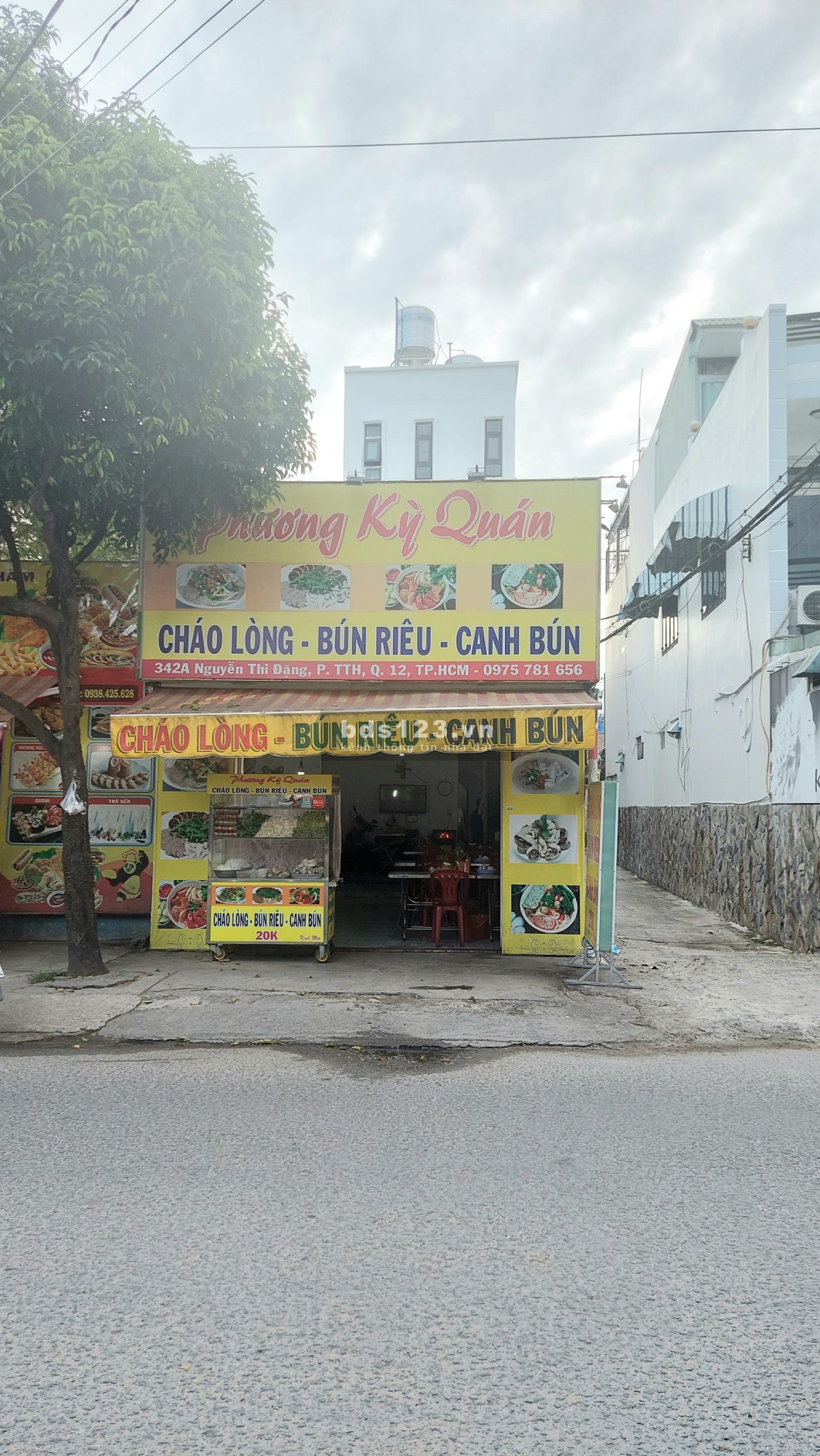 Cho thuê mặt bằng đang kinh doanh bún riêu, canh bún, cháo lòng Nguyễn Thị Đặng, Quận 12