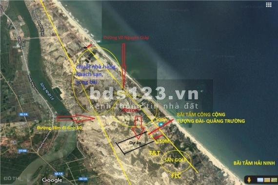 Cần tiền nên bán rẻ lô đất Biệt thự Biển tại Tp Đồng Hới. Giá chỉ 8tr/m2