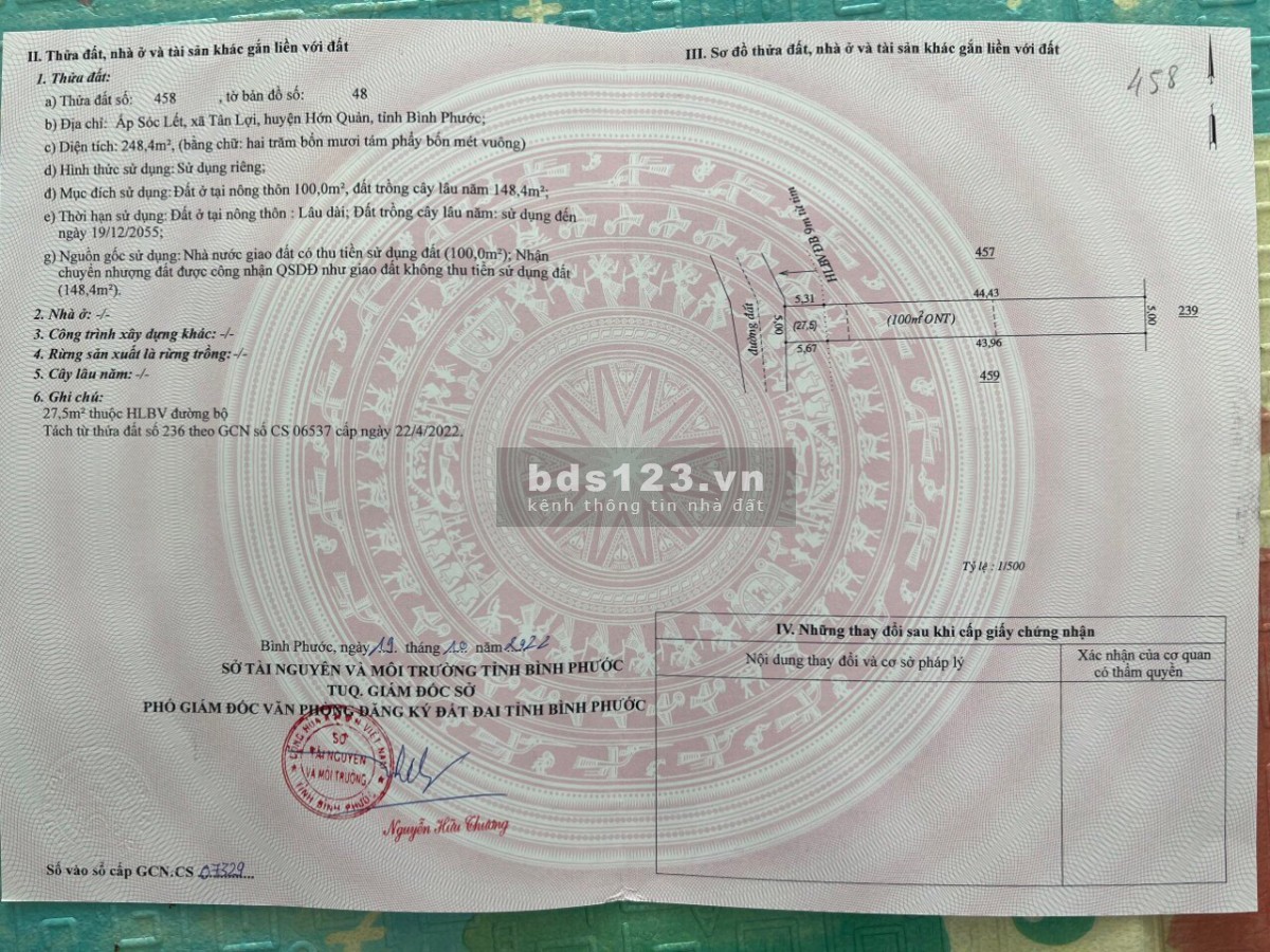 Đất Thổ Cư Bình Phước Giá Rẻ, sát bên ngân hàng Aribank