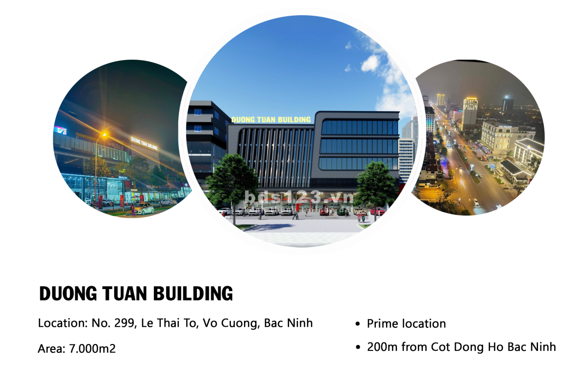 Cho thuê văn phòng Tòa nhà Dương Tuấn đường Lê Thái Tổ phường Võ Cường TP. Bắc Ninh