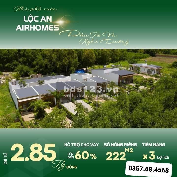 Cần bán nhà vườn Lộc An Airhome tại Bà Rịa Vũng Tàu giá cỉ 2.85 tỷ