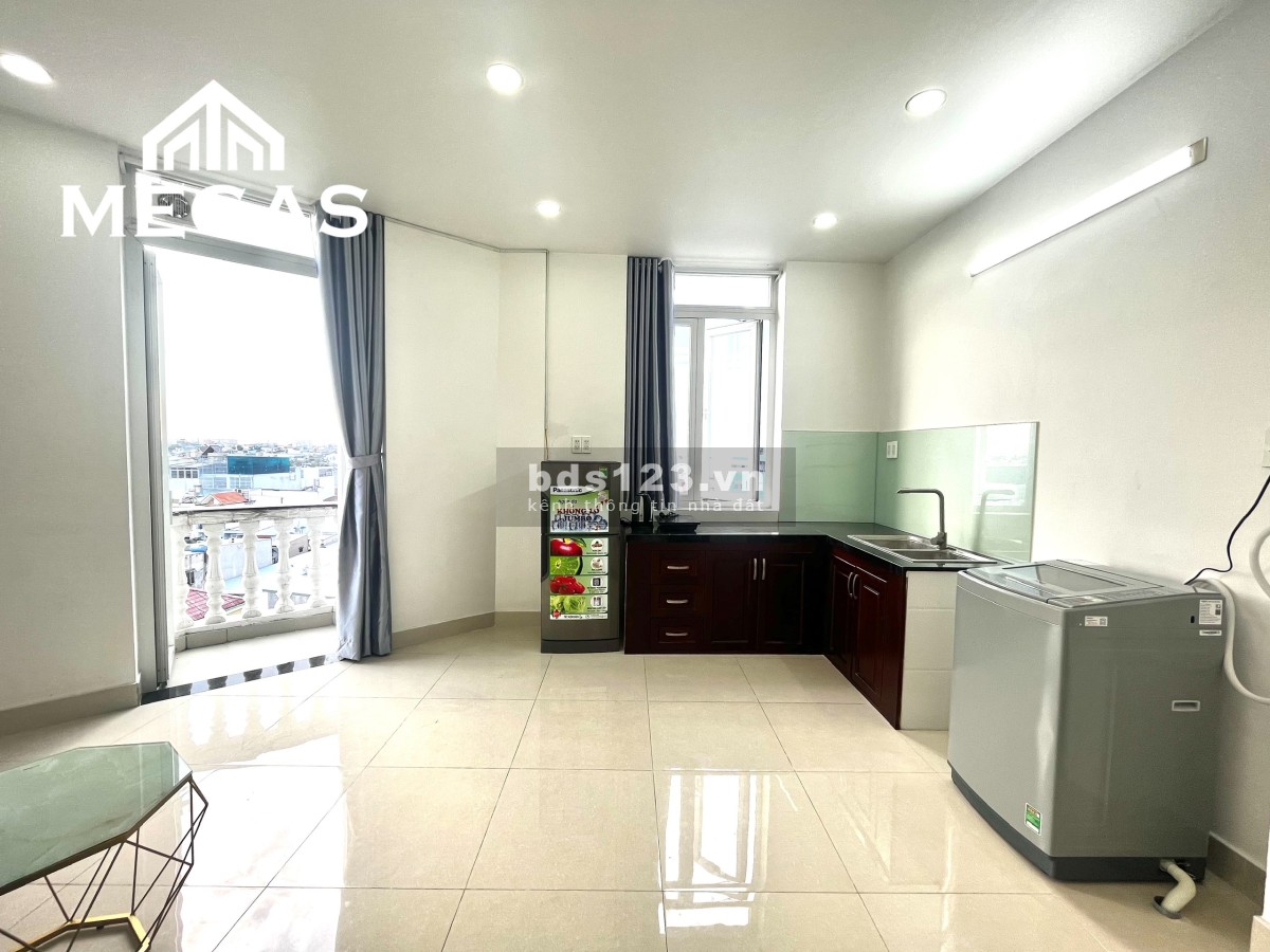 Căn Hộ 1 Phòng Ngủ + 1 Phòng Khách Full Nội Thất ban công riêng ngay Thống Nhất Lotte Mart Gò Vấp
