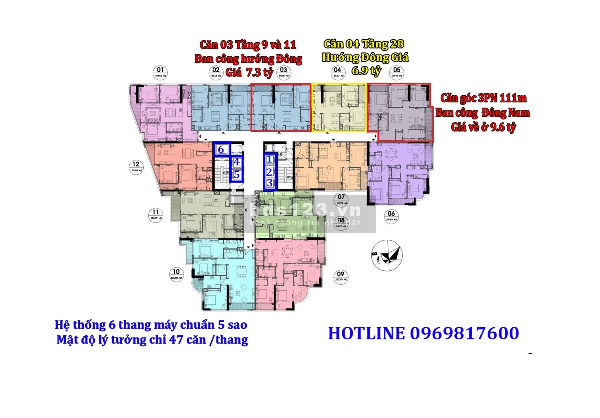 9.6 tỷ căn hộ 3pn hướng view đẹp Hateco Laroma dtsd 111m2 vị trí vàng, tiện ích nghỉ dưỡng 5 sao