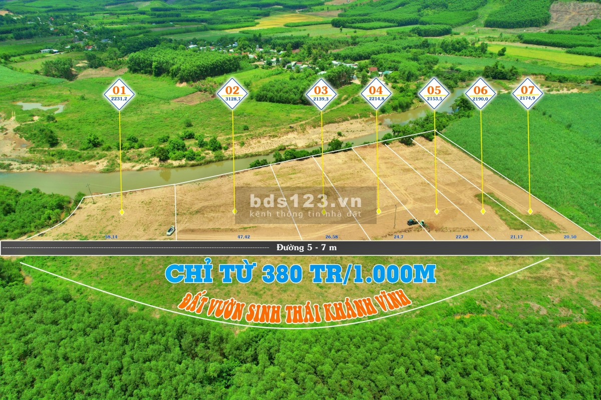 Chìa khoá trao tay nhận ngay lô đất vườn giáp Sông Chò Khánh Hiệp, Khánh Vĩnh, Nha Trang