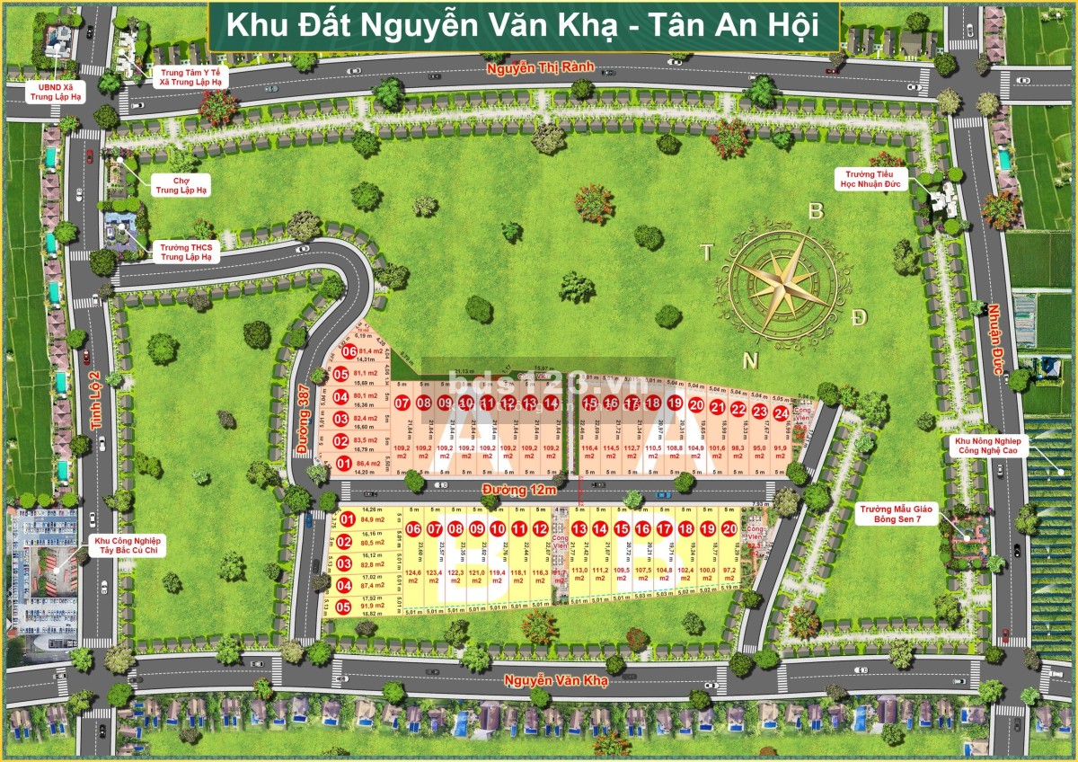 Cần bán miếng đất thổ cư Củ Chi, sổ hồng riêng. Giá 1.6 tỷ bao phí công chứng (có thương lượng)