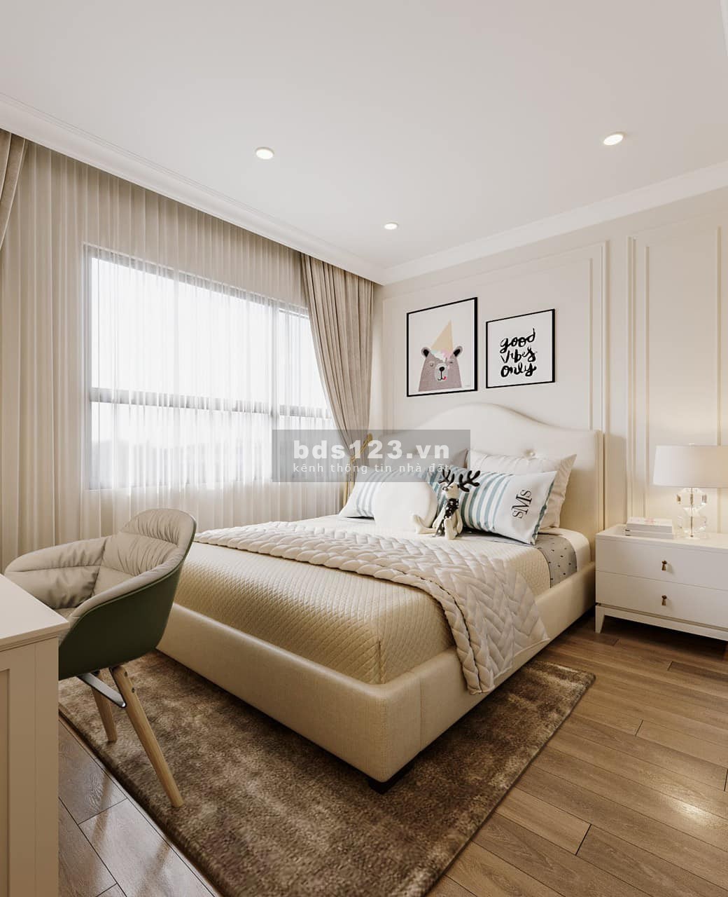Căn đầy đủ nội thất 3 phòng ngủ, 2 vệ sinh, dtsd 80m2, 2.52 tỷ tại VHOCP